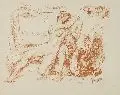 Georg Hermann Gelbke, Paar, Lithographie im Rötelton