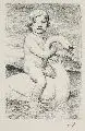 Artur Volkmann, Kind, auf Schwan reitend, Um 1925, Lithographie