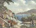 Gastin Cox, Sommerliche Landschaft am Gardasee, Um 1900, Pastell