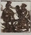 Christian Rohlfs, Das Kind, Um 1922, Linolschnitt, Handreibedruck in Braun