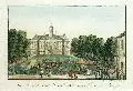 Christian Friedrich Sprinck, Berg Palais des verst Lord Findlater an der Bautzner Straße, Um 1820, Altkolorierte Umrißradierung