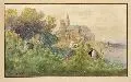 Viktor Paul Mohn, Weinlese, 1893, Aquarell über Bleistift