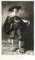 Léopold Flameng, Portrait de Martin Day, Um 1870, Radierung nach Rembrandt