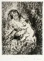 Achille Isidore Gilbert, La Sainte Famille, Um 1870, Radierung nach P