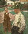 Richard Gutschmidt, Zwei Jungen, Um 1910, Öl auf Leinwand