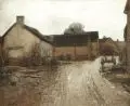 Hans Herrmann, Eifeldorf, 1903, Öl auf Leinwand