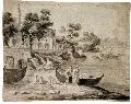 Ernst Ferdinand Oehme, Mittelmeerlandschaft bei Neapel