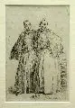 Daniel Nicolaus Chodowiecki, Zwei stehende Damen, 1758, Radierung