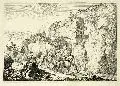 Italienische Landschaft mit Hirten und Ruine by gen. Dietricy Christian Wilhelm Ernst Dietrich, 1740, Radierung, offered Sep 2005