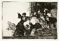Francisco de Goya y Lucientes, Arme Torheit, 1815/24, Radierung und Aquatinta, aus "Los Proverbios"