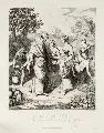 Anton Krüger, Boas und Ruth, 1833, Kupferstich nach einem Gemälde von A