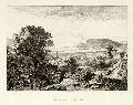 Ludwig Richter, Apenninen Aussicht, 1829, Kupferstich