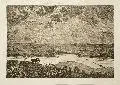 Hans Thoma, Landschaft mit pflügendem Bauer, 1900, Farblithographie