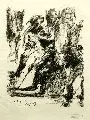 Lovis Corinth, König Friedrich II. von Preussen im Lager von Liegnitz, 1922, Lithographie