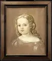 Elisabeth Weichardt, Bildnis Alma von Goethe, Pastellkreide auf braunem Büttenpapier
