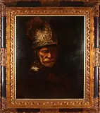Alexander Klar, Portret naar Rembrandt van Rijn, Olieverf op linnen