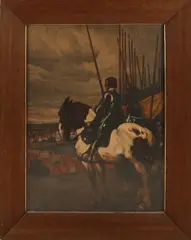 Angelo Jank, Cavalerie met lansen, Lithografie op papier