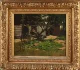 Atelier Willy Martens, Achterhof boerderij, Olieverf op linnen