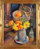 H. Lit, Stilleven met asters, 1926, Olieverf op linnen