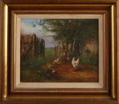 Henk Roosink, Landschap met kippen