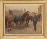 D.C.R. Heeck, Paardenkarren met figuren