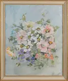 A. Thierry, Bloemstilleven, Aquarel op papier