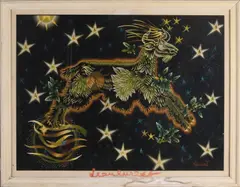 Jean Lurçat, Steenbok tussen sterren, Litho op papier