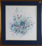 Janneke Brinkman-Salentijn, '91, Stilleven met bloemen en bessen, Lithografie op papier