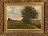 Hollands landschap by Gerard Willem Pieter van Dokkum, Olieverf op linnen, offered Apr 2020