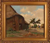 Adrianus Zwart, Boerenschuur met kippen