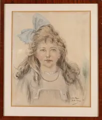 J.H. Maris, Portret Sijtje Morris, Gemengde techniek op papier