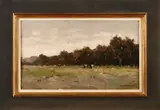 W. Markestein, Landschap met landarbeiders, Olieverf op linnen