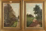 Herman  Bogman, Landschappen, Olieverf op linnen
