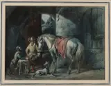 Gijsbertus Craeyvanger, Paard met figuur en honden