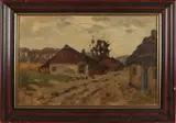 Cor Noltee, Landschap met boerderij en kippen