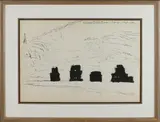 Ugung, Abstracte voorstelling, 1990, Oost-Indische inkt op papier