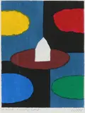 Harry Gerritz, Abstracte figuratieve voorstelling, 2002, Litho op papier