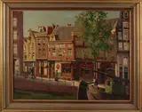 Paul van der Ven, Stadsgezicht, Olieverf op linnen