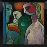 Theo Mackaay, Vier vrouwen, 1950, Olieverf op linnen