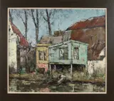Albert Stefanus Zwartjes, Huis 's-Gravenland-Zuiderend, Olieverf op linnen