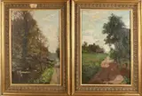 Herman  Bogman, Landschappen, Olieverf op linnen