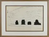 Ugung, Abstracte voorstelling, 1990, Oost-Indische inkt op papier