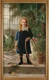Jean Dablin, Portret Suzanne Vians met hoepel, Olieverf op linnen
