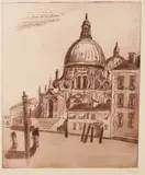 J. Bartosch, Venetië Canale Grande, Ets op papier