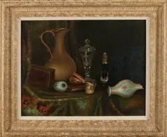 Stilleven met antieke voorwerpen by H. Vijfstuk de Groot Jr., Olieverf op linnen, offered Jan 2020