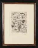 Asger Jorn, Figuren compositie, Ets op papier