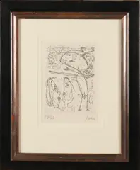 Asger Jorn, Stranger in village, Ets op papier