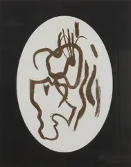 George Braque, Profil a la palette, Lithografie op papier