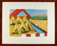 Jan Cremer, Korenveld, 1940, Lithografie op papier