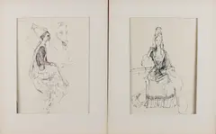 Constance Wibaut, 5x Schetsen, Vijf schetsen met figuren